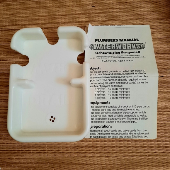 Vintage Parker Brothers Water Works Card Game 1976- Complete - Picture 5 of 8